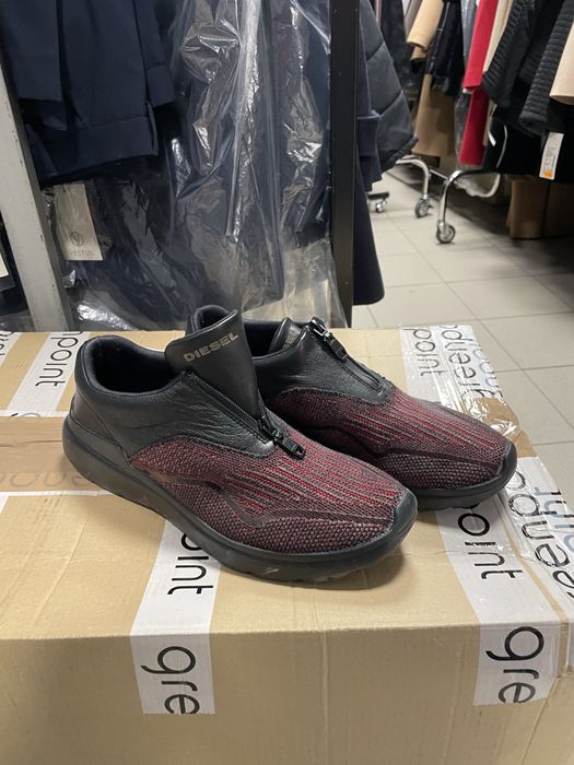 Buty sportowe meskie diesel - skora / material