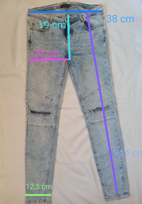 Calças de ganga skinny com cintura baixa Zara 40