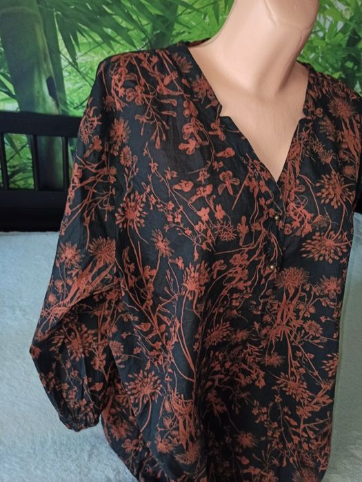 Koszula - tunika damska z kwiatowym wzorem r L