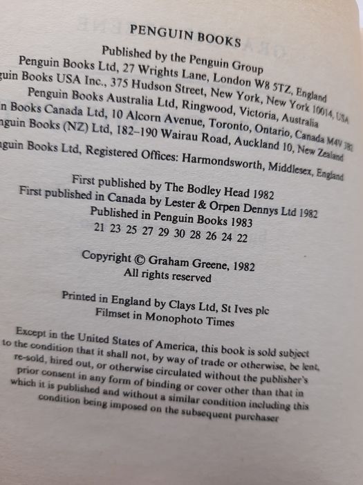 Graham Greene, Monsignor Quixote, англ.