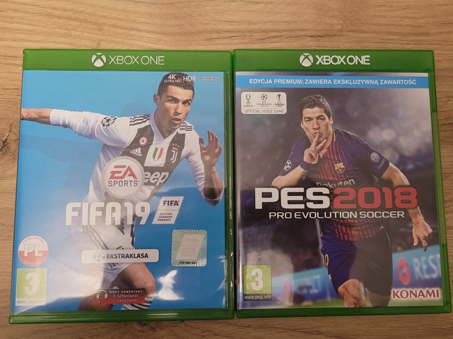 Gry Xbox One Fifa19 i PES2018