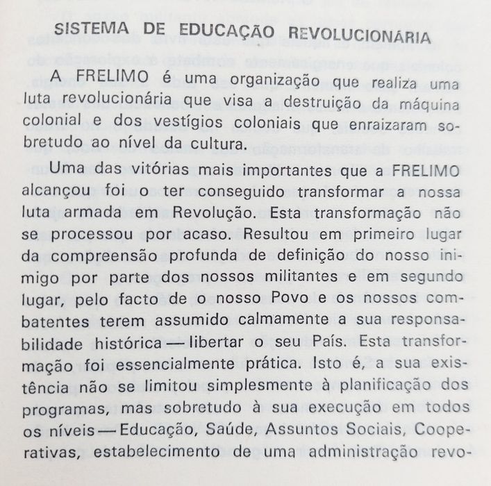 Moçambique e a REVOLUÇÃO