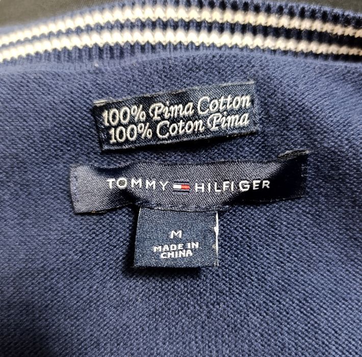Sweter Tommy Hilfiger Damska Granatowa w Groszki Używana Stan Bardzo D