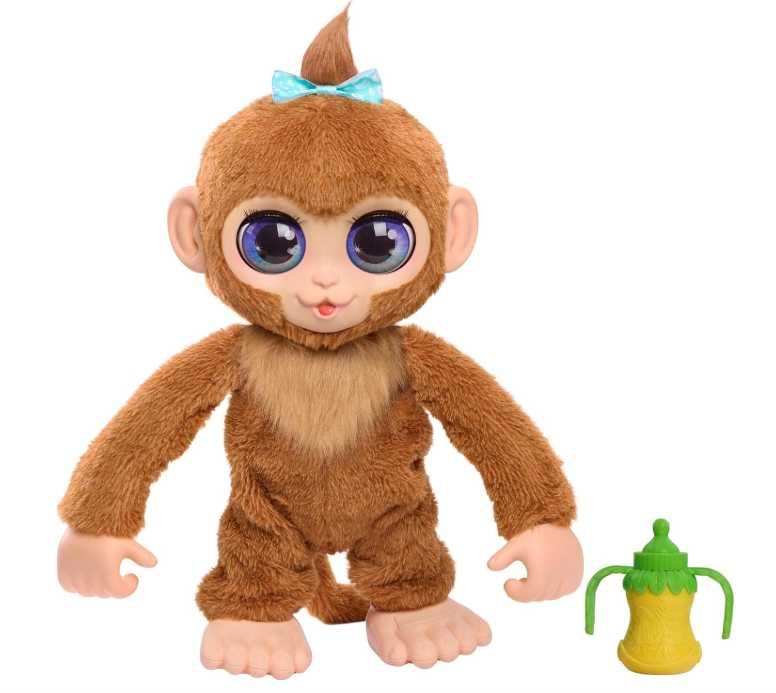 Інтерактивна FurReal Friends Грайлива мавпа мавпочка Арахіс, ЭКО БОКС + 6 шт. AA