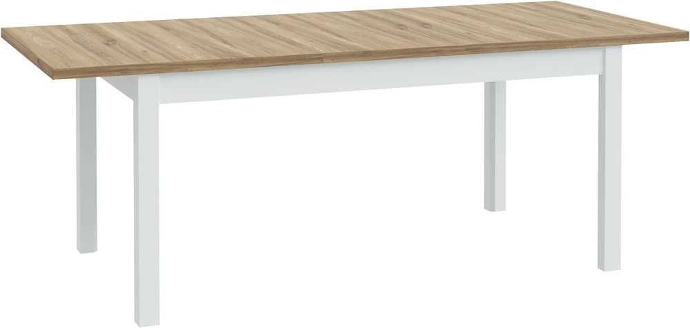 Stół rozkładany 160x90 biały dąb sonoma