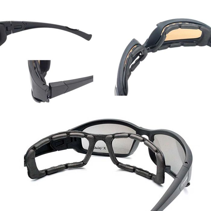 АКЦІЯ! Спортивні військові окуляри Daisy Polarized X7 з 4 лінзами