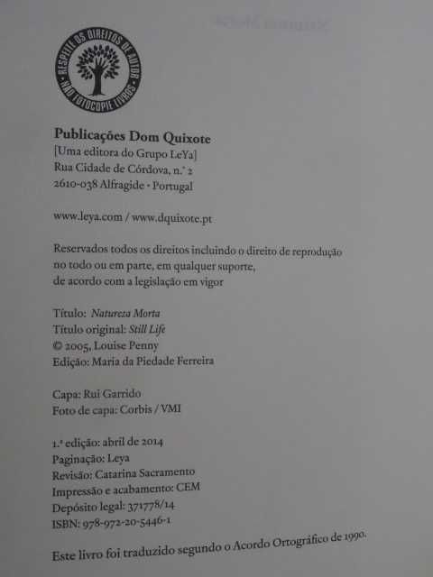 Natureza Morta de Louise Penny - 1ª Edição