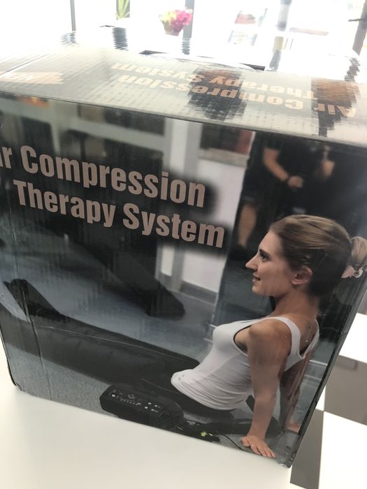 Máquina de pressoterapia nova na caixa
