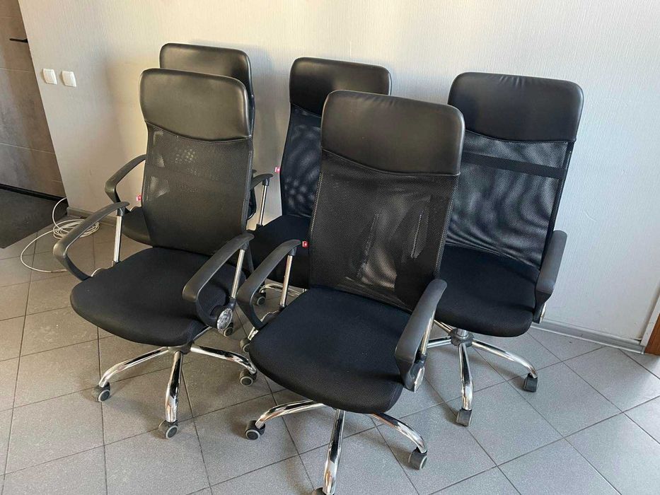 Кресло офисное "Сетка" "Черный" бу 8 шт