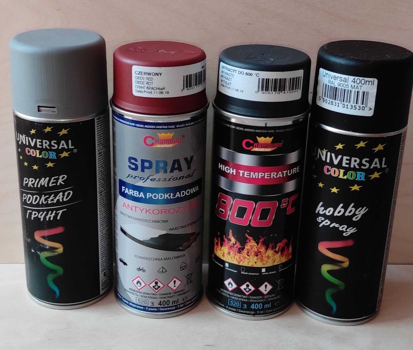 Lakier uniwersalny czarny Matt 400ml RAL 9005 NOWY