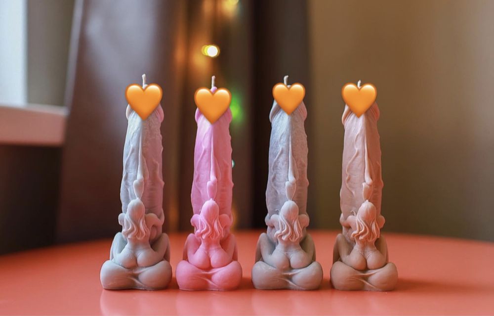 Свічки член, пеніс, 18+, еротичні свічки, свічки у формі члену, Лоно