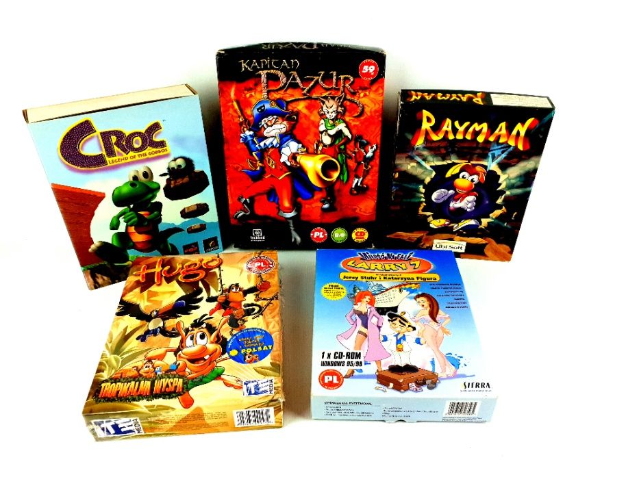 BIG BOX PC Croc 1 2 Kapitan Pazur HUGO Larry 7 Rayman PL