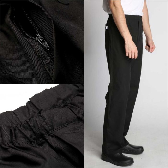 Штани кухаря М чорні кухарські штани форма брюки повара tibard