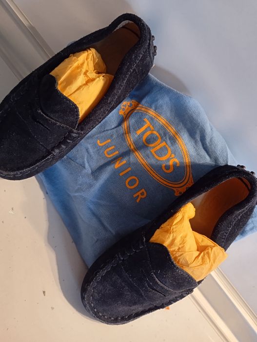 Замшеві мокасини темно сині