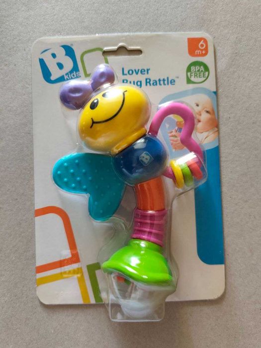 Іграшка брязкальце прорізувач гризунок метелик