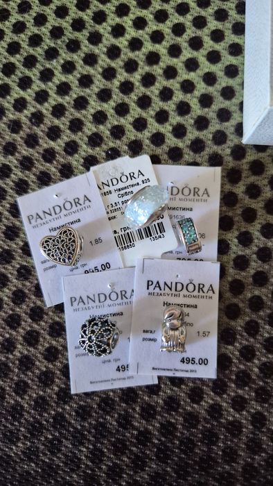 PANDORA, шарм, срібло