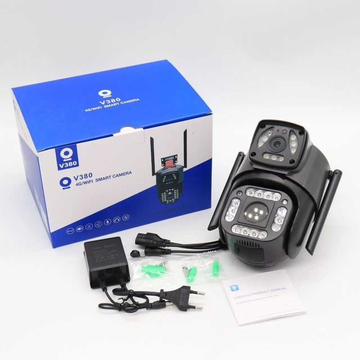 Вайфай Камера відеонагляду 8мп вулична поворотна нічна V380 SC03 wifi