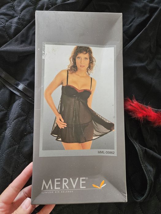 Sexy komplet Merve Lingerie, koszulka + stringi