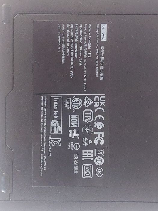 Lenovo Tiny m70q gen3 *avariado*