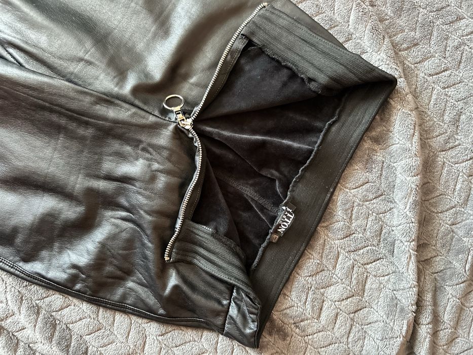 Легінси зі штучної шкіри з утепленням XL