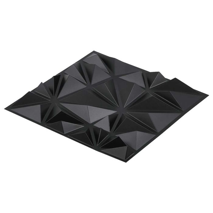 DUŻY ZESTAW 33 SZT !! Panele ścienne dekoracyjne 3D diament czarny mat 3m2