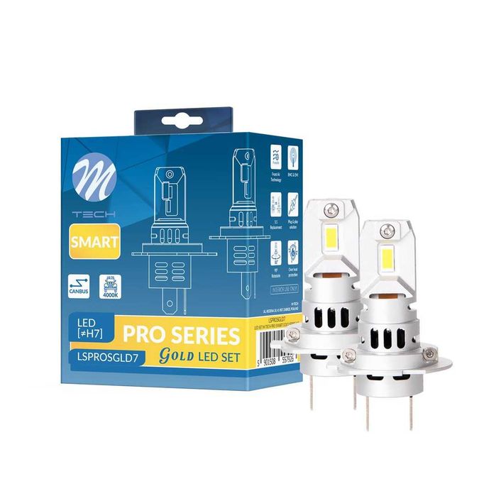 Lâmpadas LED M-Tech H7 H4 HB3 HB4 W5W Canbus
