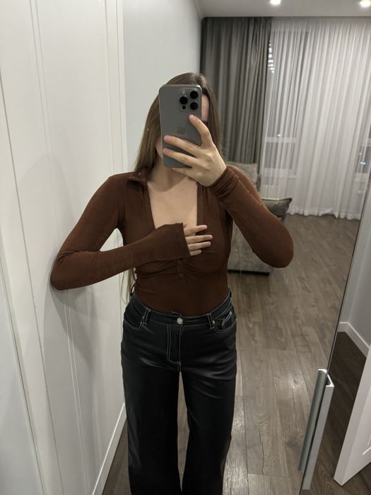 Боді з довгим рукавом