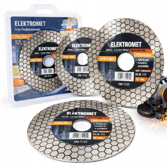 Tarcza diamentowa do cięcia gresu pod kątem 45° fazowania 125mm