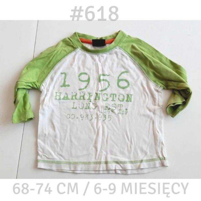 T-shirt Bluzka z długim rękawem nadruk Next 6-9 miesięcy 68-74cm #618