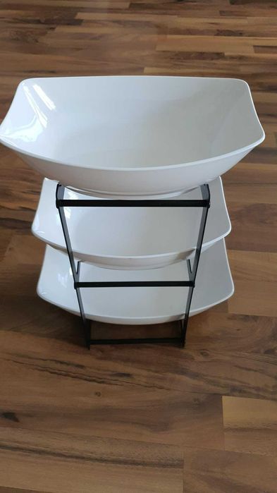 Stojak miski na owoce warzywa akcesoria do kuchni 3 poziomy