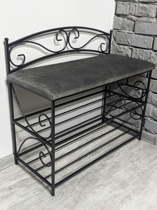 Поличка для взуття, банкетка кована, підставка для взуття  "САША"