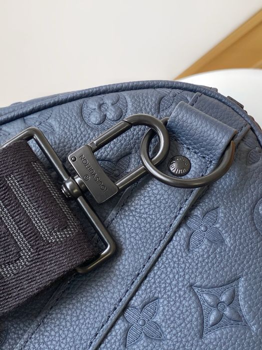 Louis Vuitton keepall сумка мужская синяя ручная дорожна спортивная