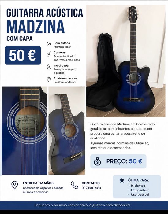 Guitarra acústica Madzina