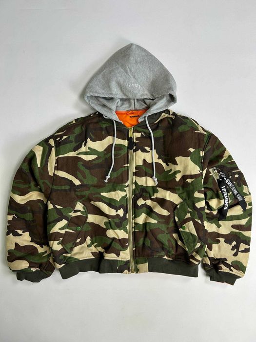 Vetements Alpha Industries MA-1 бомбер двостороння куртка камо зіпка