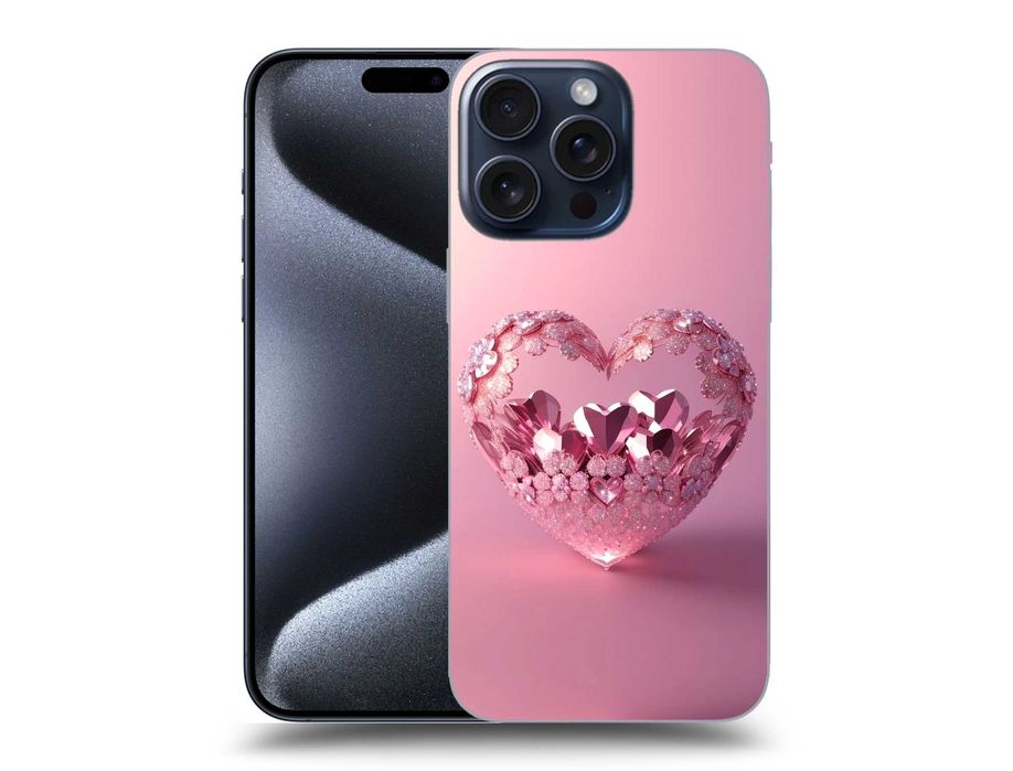 Etui case z motywem serca dla iPhone 16 Pro Max. Ochrona aparatu