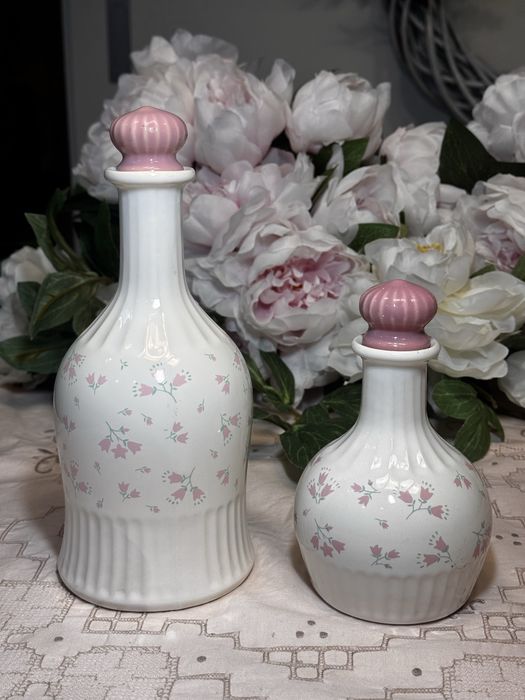 Сервіз квіти, чайний сервіз на 6 персон, ваза, декор, вінтажні пляшки