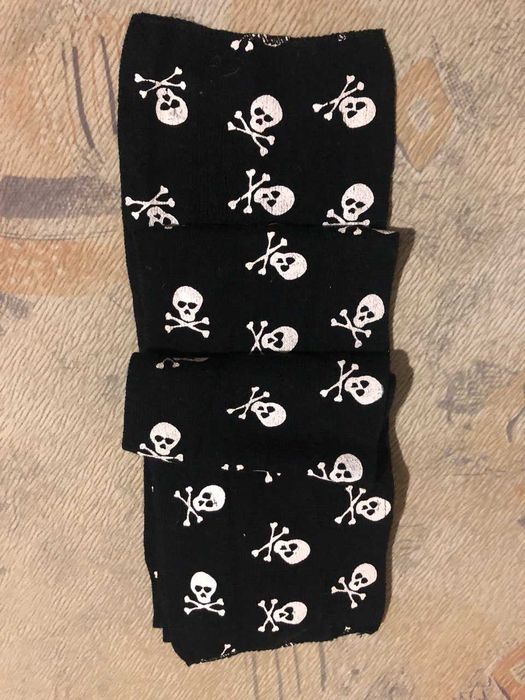 Кепка + шарф с принтом "череп"