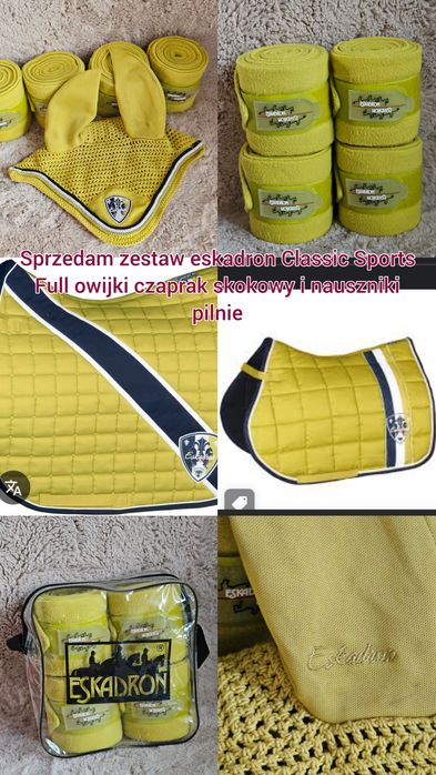 Zestaw Classic Sports Eskadron 2017 Full skokowy owijki czaprak nauszn