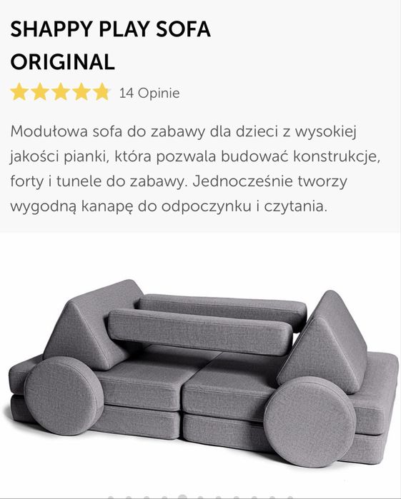 Sofa shappy ultra plush dark grey