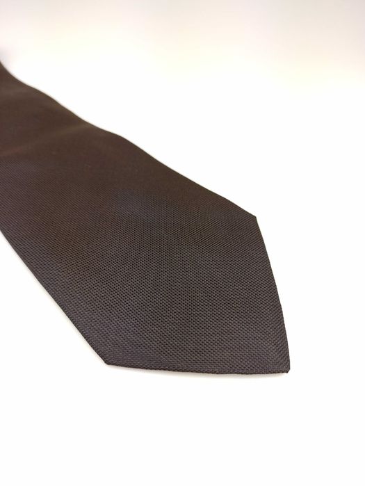 Thomas & Kent brązowy jedwabny krawat zm58