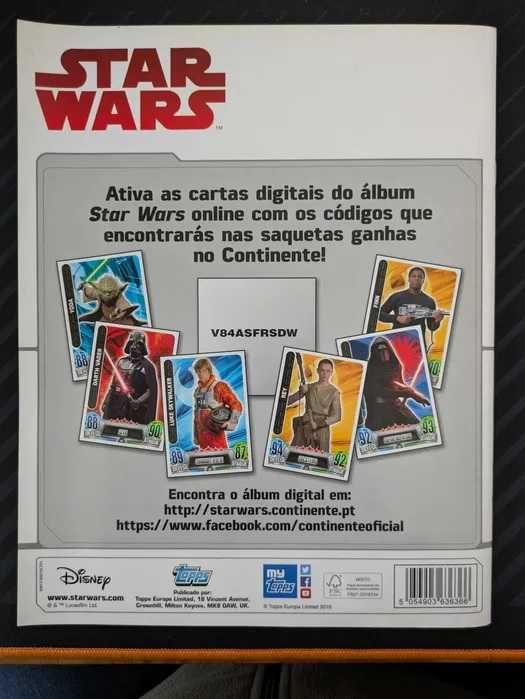 Caderneta completa Star Wars Force Attax + Cromos para troca