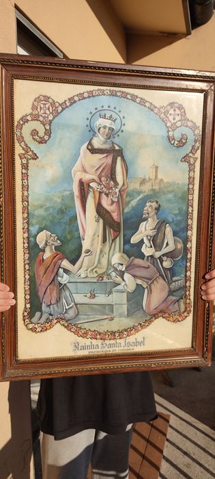 Quadro Rainha Santa Isabel peça de 1940 aceito proposta compra ou troc