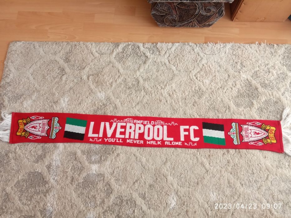 Szalik Liverpool FC you'll never walk alone oldschool retro unikat
