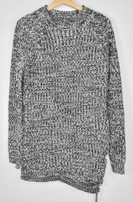 Bershka melanżowy dłuższy sweter wiązanie L