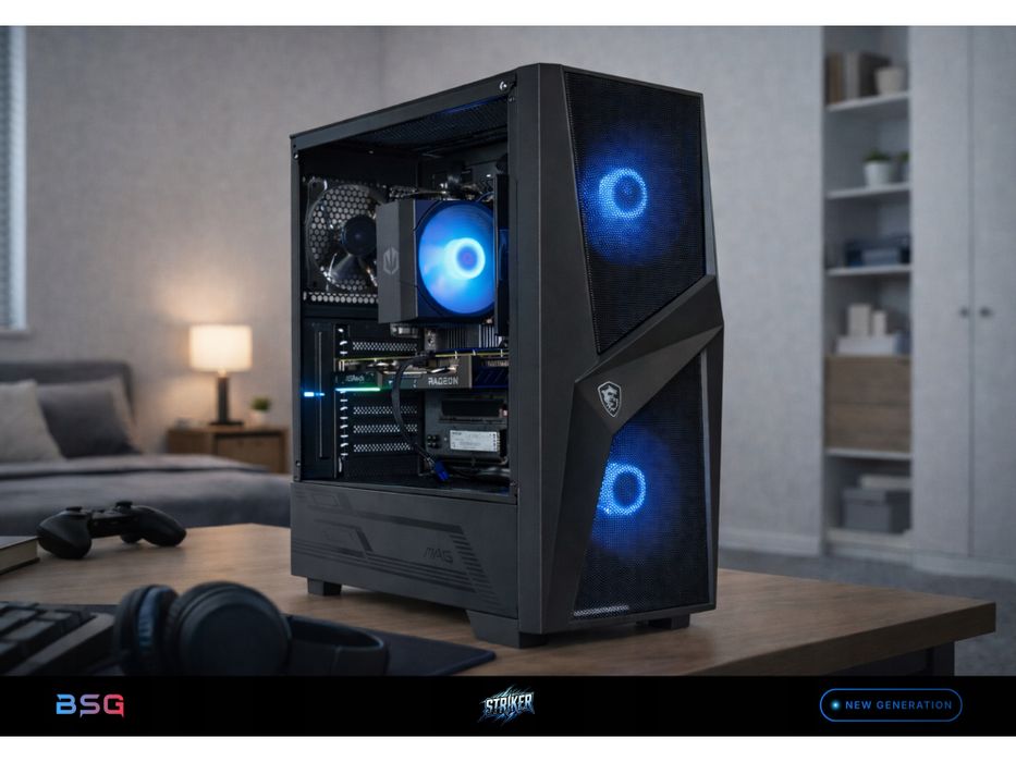 komputer gamingowy bsg amd ryzen 5 16gb ddr4 512ssd rx 9060 xt win11