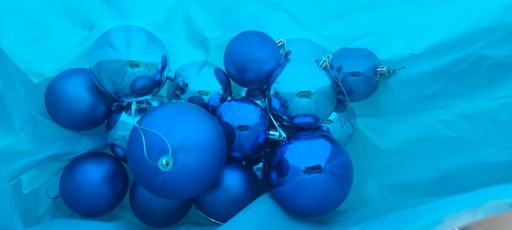 Bolas azuis natal