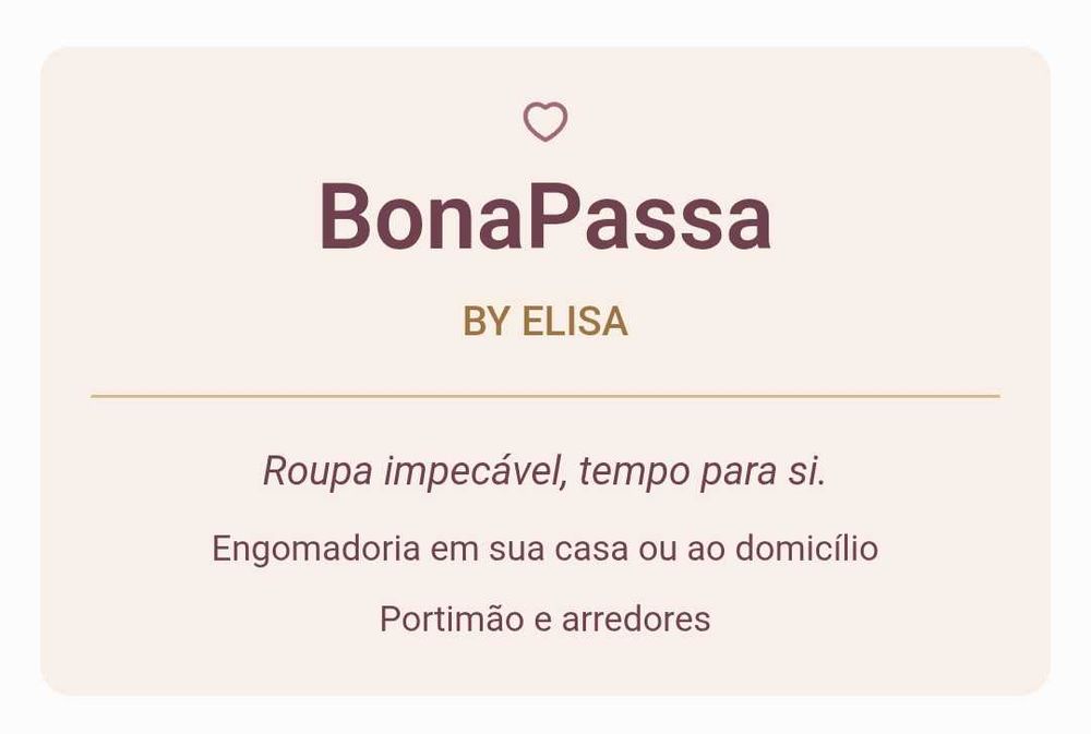 BonaPassa — Serviço de Passar a Ferro