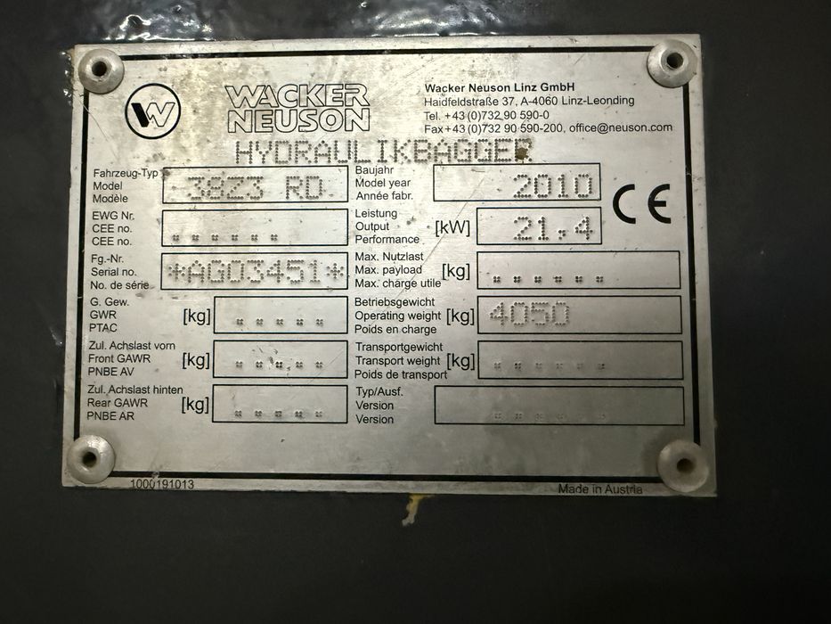 Міні екскаватор Waker Neuson 4т