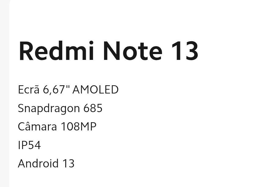 Vendo telemóvel Redmi note 13