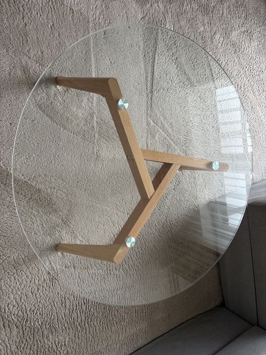 Stolik kawowy szklany 80cm